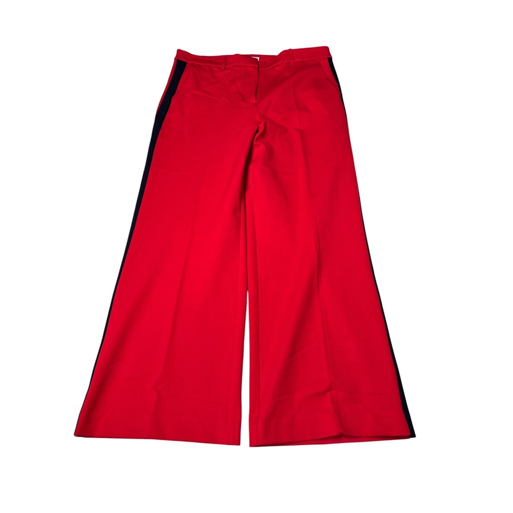 Boden Red Wide Leg Side Stripe Trousers Pants Womens US 16-18R W38 L31 High Rise